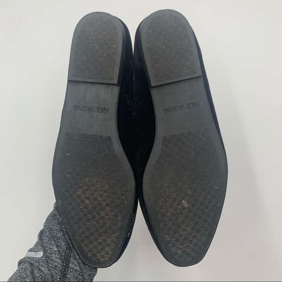 ❤️ Tinsel Toes Black Velvet Christmas Holiday Wreath Festive Slip On Size 6 - Picture 8 of 10